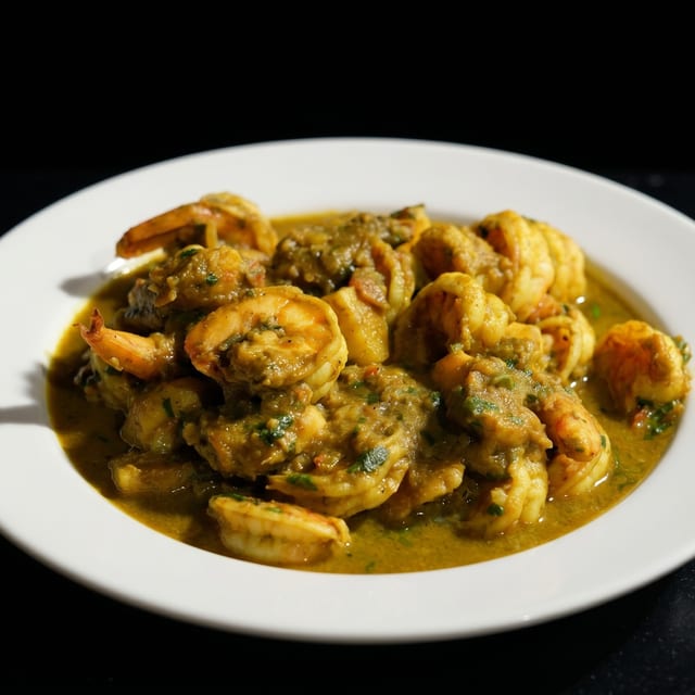 Curry Shrimp.